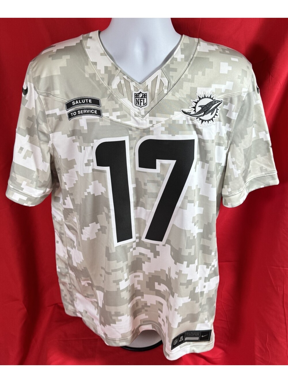 Nike Miami Dolphins Jaylen Waddle #17 Jersey Salute To Service Mens M NWT $195